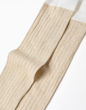 Ribbed tights with lurex threads for girls, white/golden