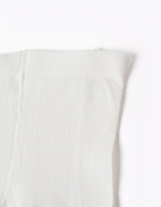 Ribbed tights with lurex threads for girls, white/golden