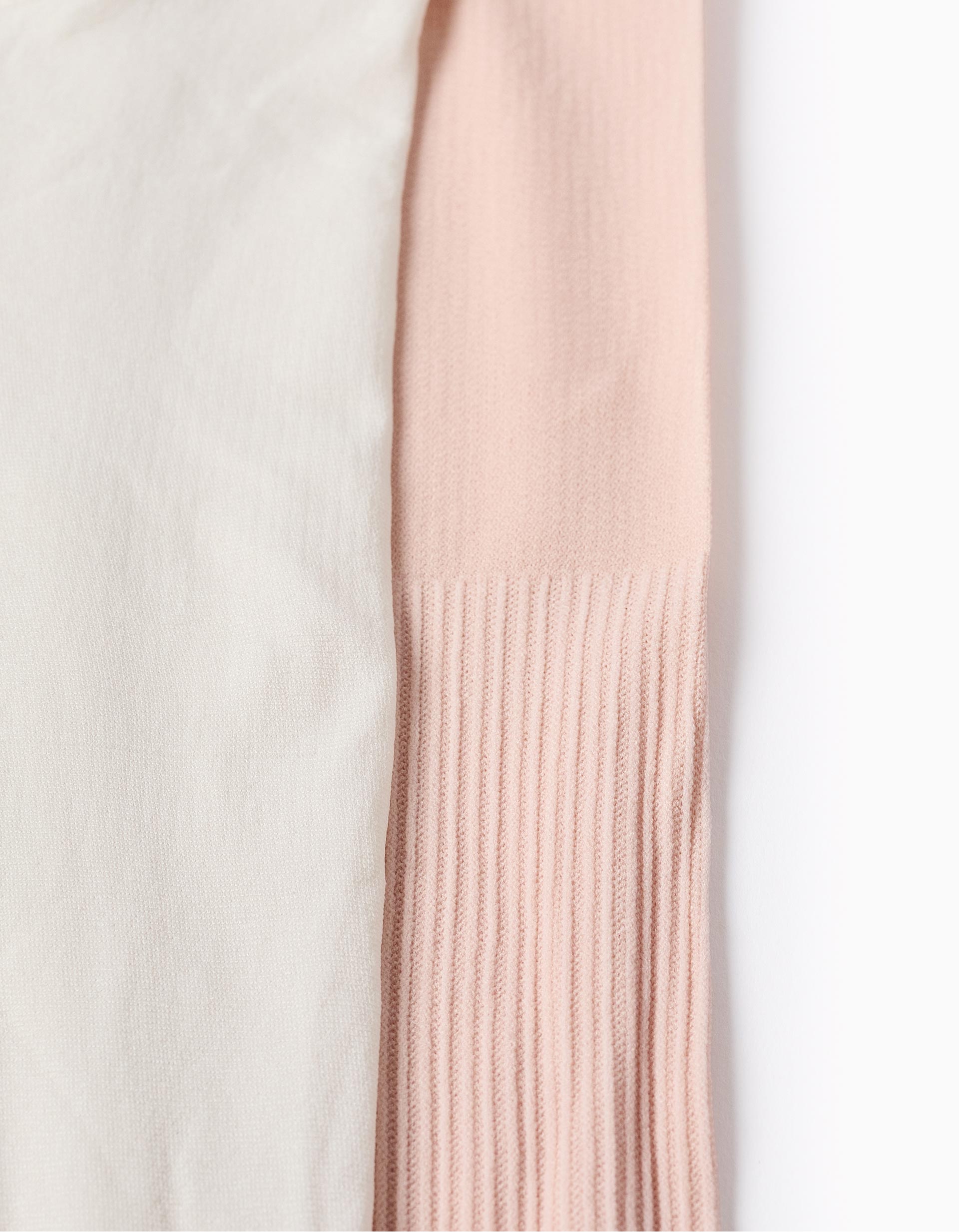 Pack of 2 microfibre tights for girls, white/light pink