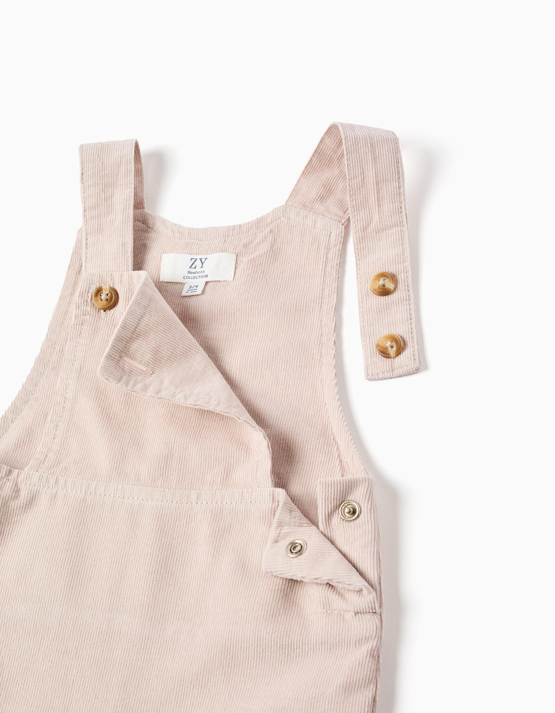 Peto de pana para recién nacido, beige claro