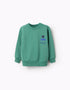 Cotton sweatshirt with Unlock Your Creativity print for boys, green
