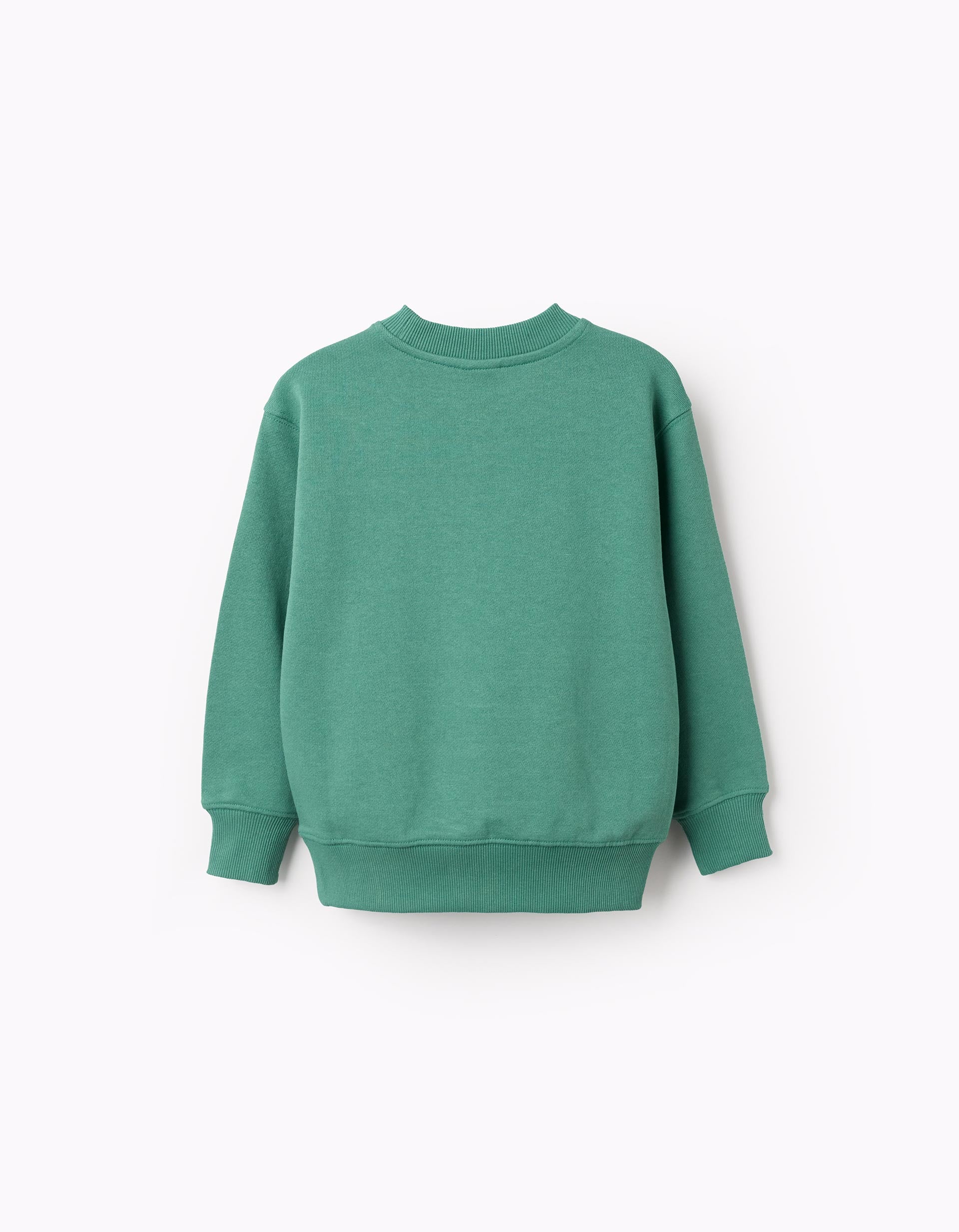 Cotton sweatshirt with Unlock Your Creativity print for boys, green