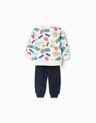 Sweat à motif + pantalon de jogging pour bébé garçon, multicolore