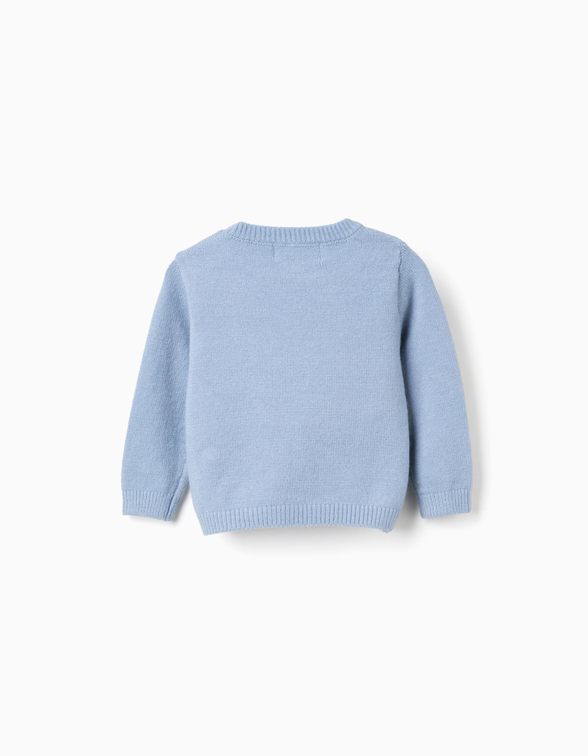 Jersey de punto a rayas para recién nacido, azul/blanco/beige