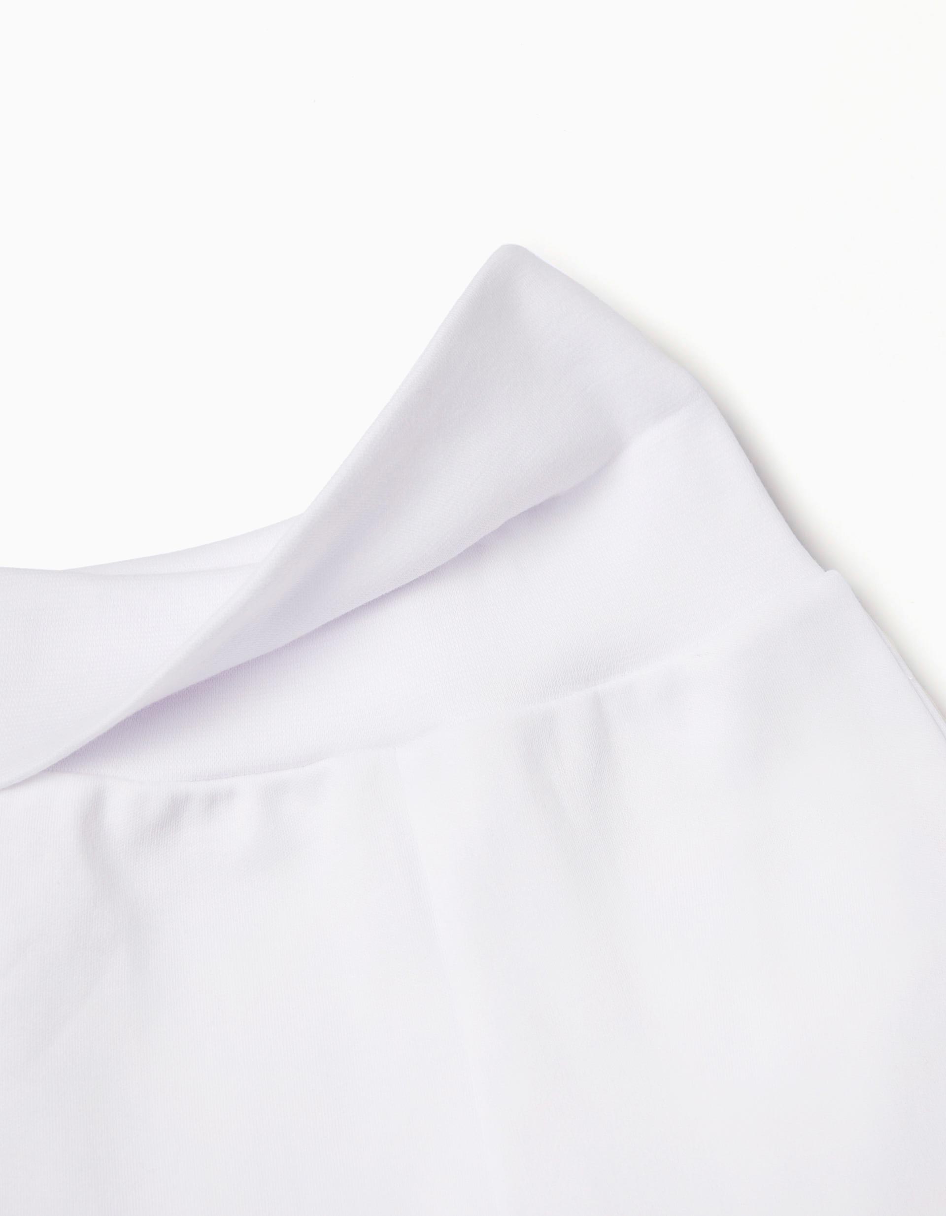 Lot de 4 pantalons à pieds en coton pour nouveau-né et bébé, blanc