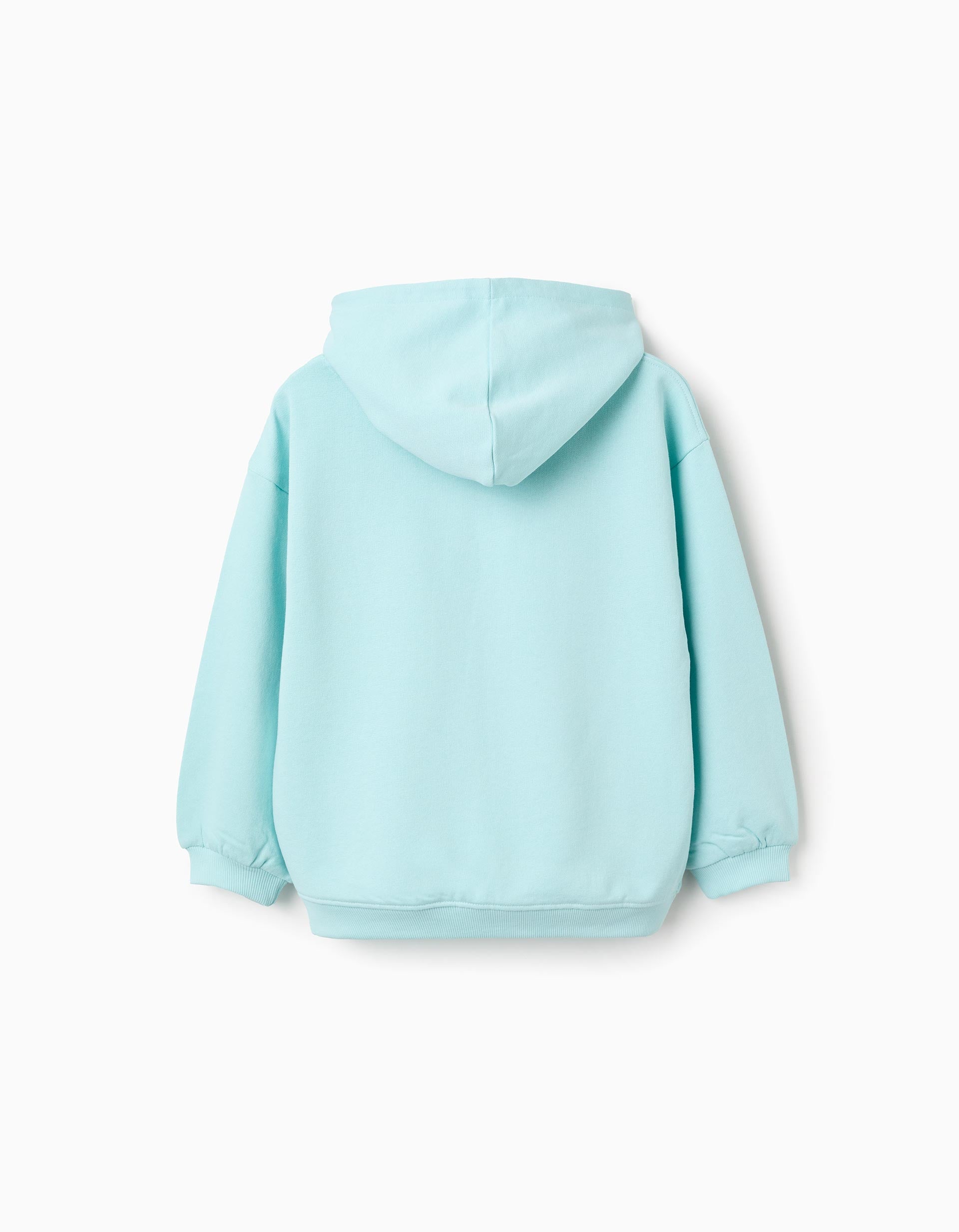 Sweat en coton à capuche et imprimé Stitch pour fille, bleu clair