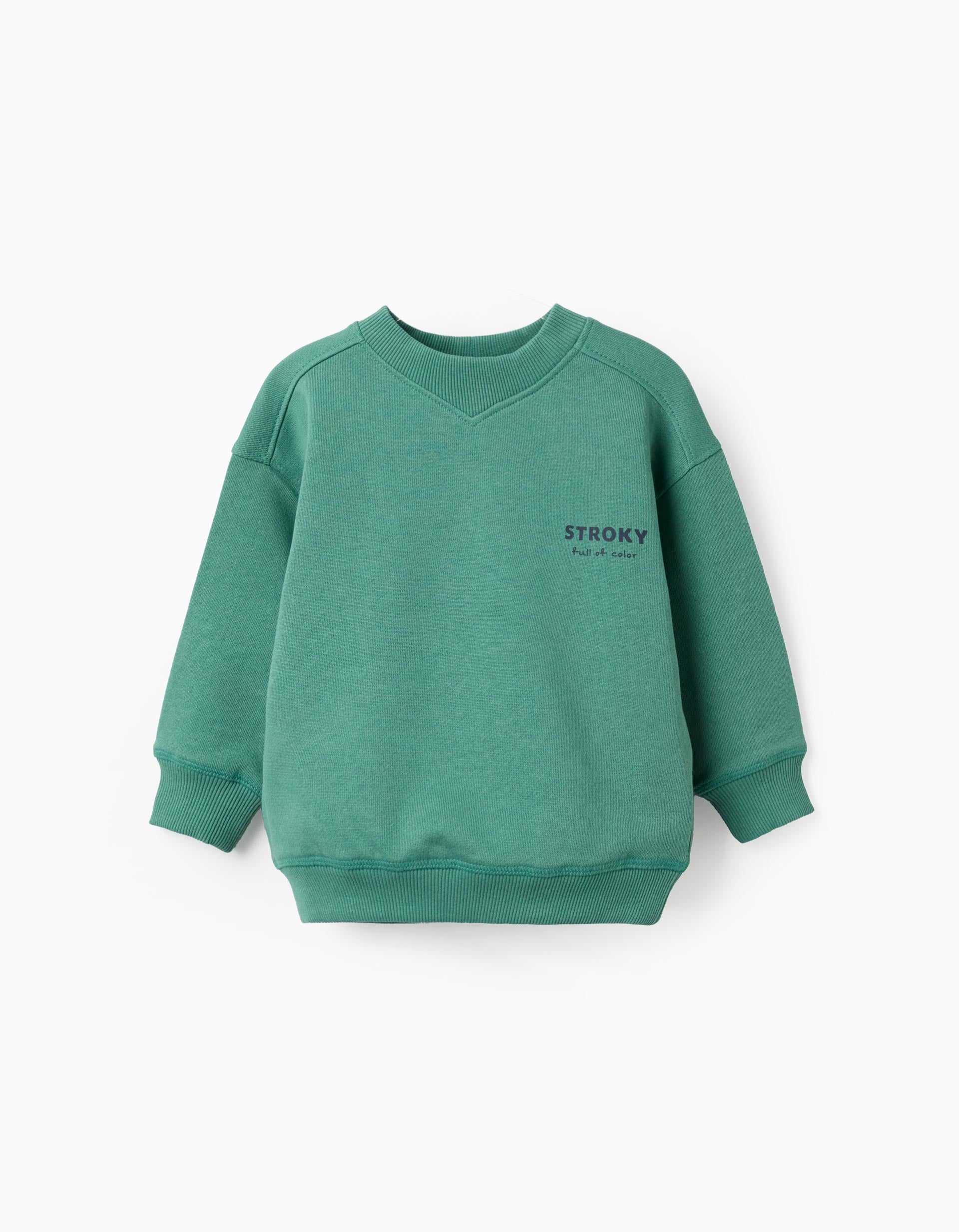 Sweat de algodão com estampado Stroky para bebé menino, verde