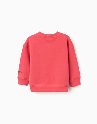 Sweat de algodão com estampado Creative Boss para bebé menino, vermelho