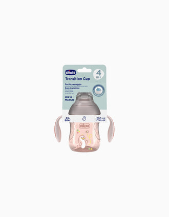 Tasse d'Apprentissage avec Poignées Chicco 4M+, Rose