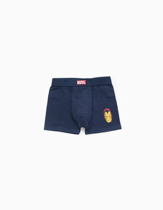 Pack 4 boxers com estampados Vingadores para menino, azul/cinza/branco