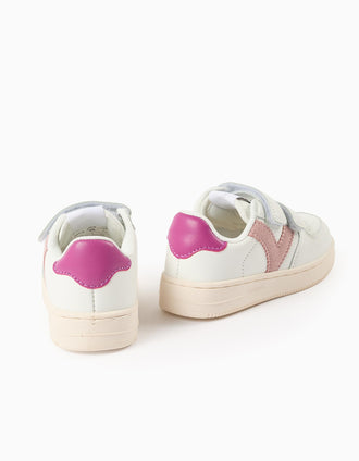 Sneakers for Girls 'Victoria Tiempo', White/Pink