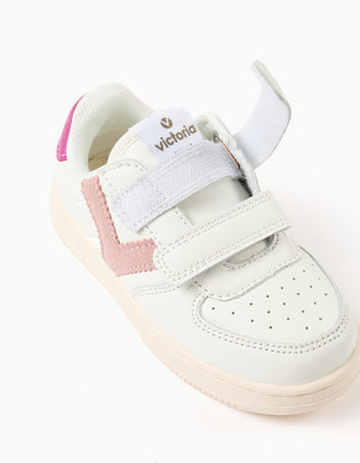 Sneakers for Girls 'Victoria Tiempo', White/Pink