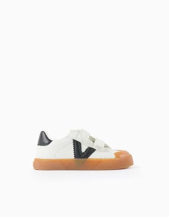 Zapatillas Barefoot para Bebé Niño 'Victoria Oliver', Blanco/Negro