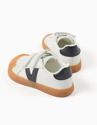 Zapatillas Barefoot para Bebé Niño 'Victoria Oliver', Blanco/Negro