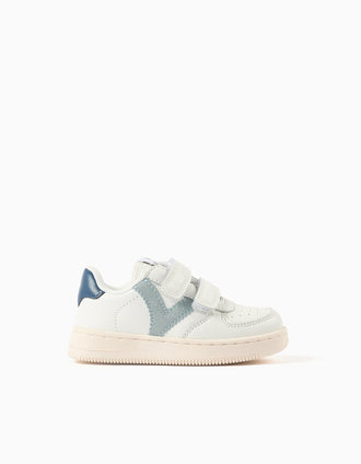 Baskets pour Garçon 'Victoria Tiempo', Blanc/Bleu