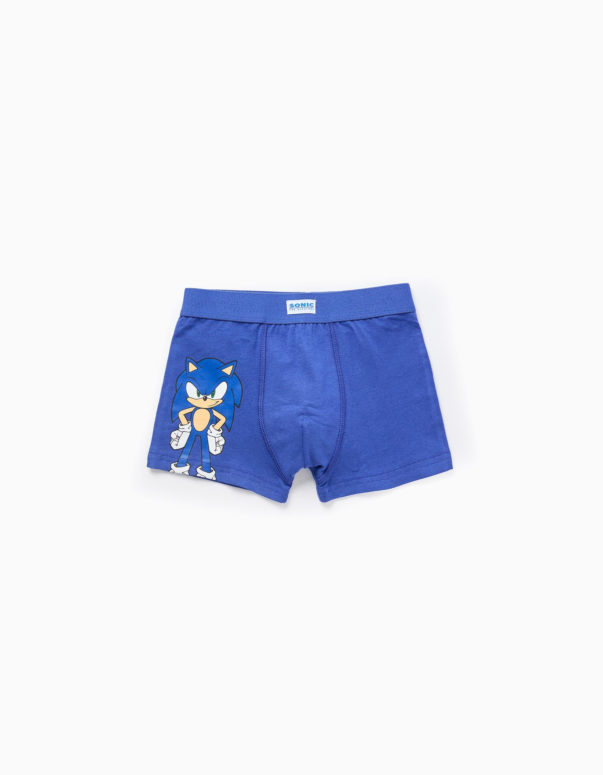 Pack de 4 boxers com estampados do Sonic para menino, azul/branco