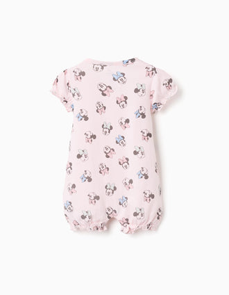 Pelele de algodón con motivo Minnie para recién nacida y bebé, rosa