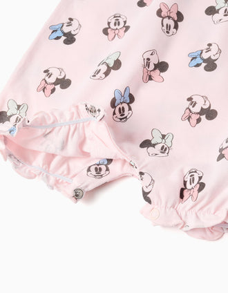 Pelele de algodón con motivo Minnie para recién nacida y bebé, rosa