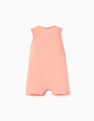 Pack of 3 cotton sleeveless rompers for newborn and baby boys, multicolour