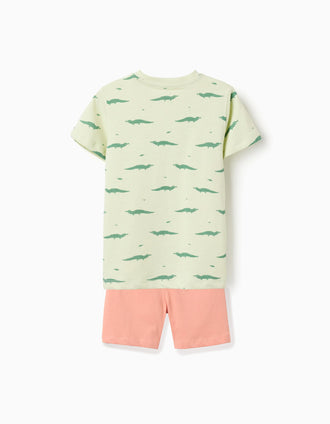 Lot de 2 pyjamas en coton à imprimé alligator pour garçon, multicolore