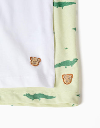 Lot de 2 pyjamas en coton à imprimé alligator pour garçon, multicolore