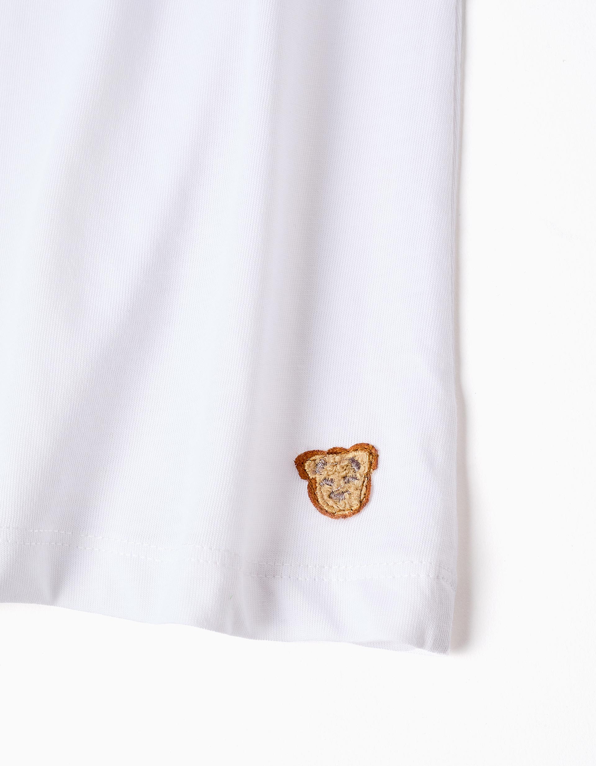 Pyjama court en coton à rayures et motif cœurs pour fille, blanc/rose