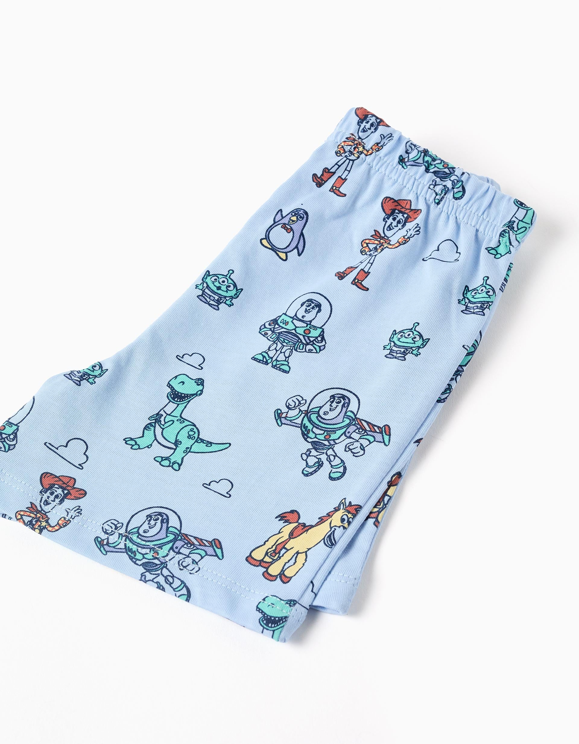 Cotton pyjamas with Toy Story prints for newborn and baby boys, white/blue