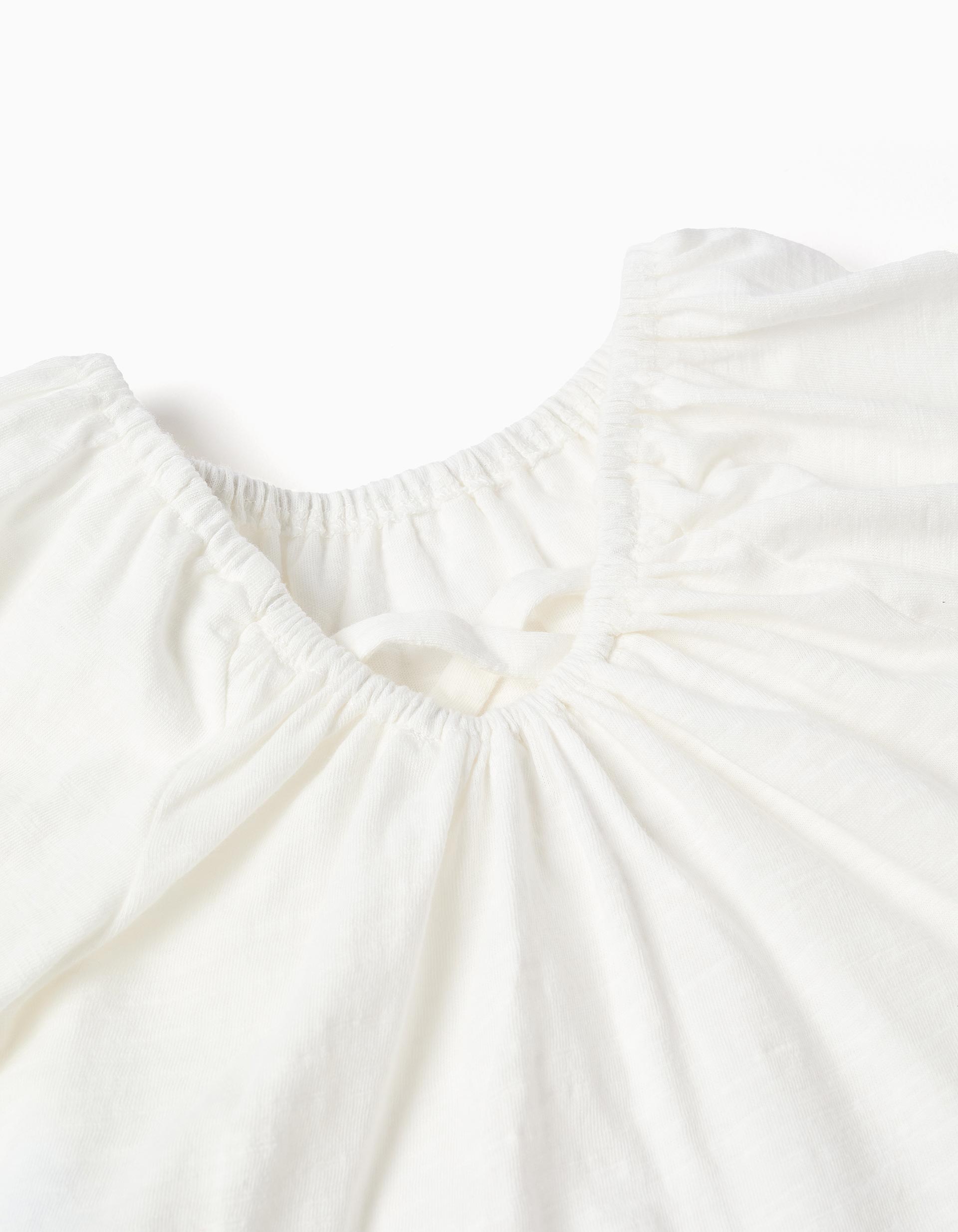 T-shirt en coton + short avec motif floral pour bébé fille, blanc/rose