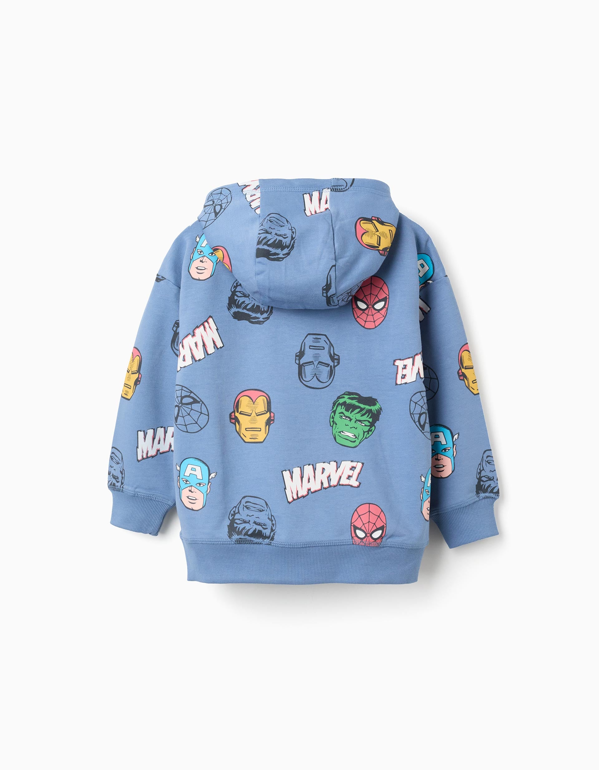 Sweat à capuche avec motif super-héros Marvel pour garçon, bleu