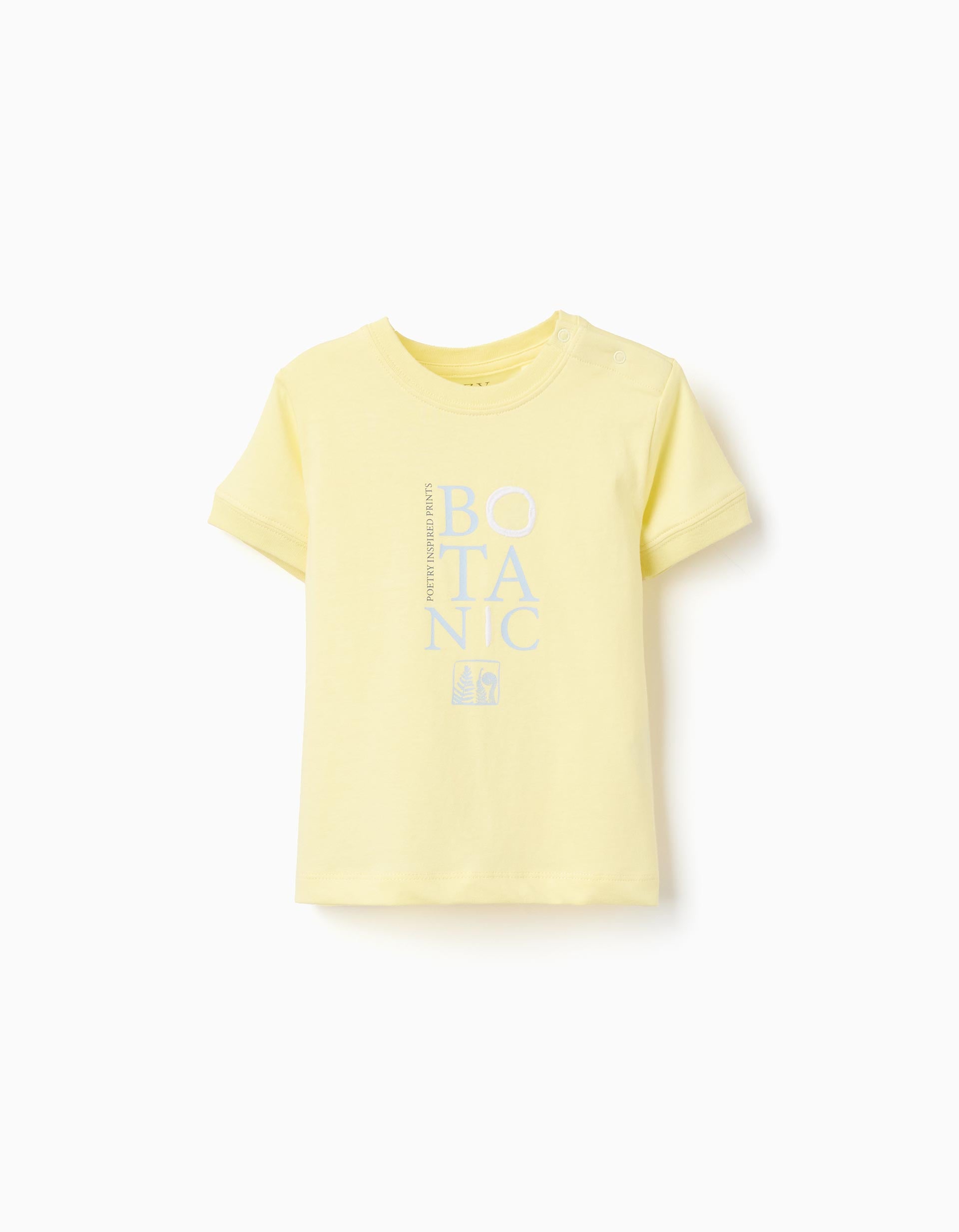 Camiseta de algodón con estampado Botanic para bebé niño, amarillo
