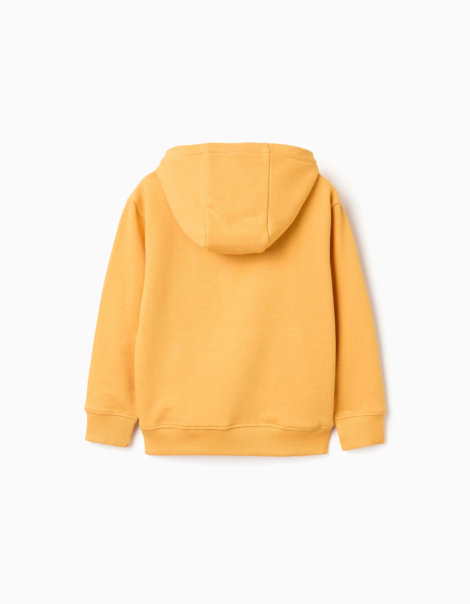 Sweat à capuche avec imprimé et poche à l'avant pour garçon, jaune