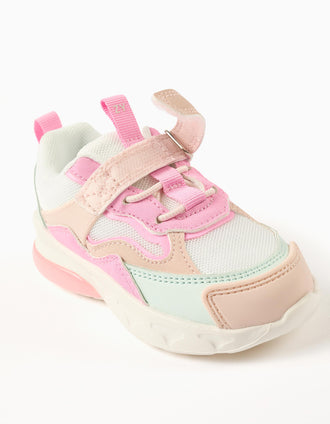 Light-up combined trainers Superlight Runner for baby girls, multicolour