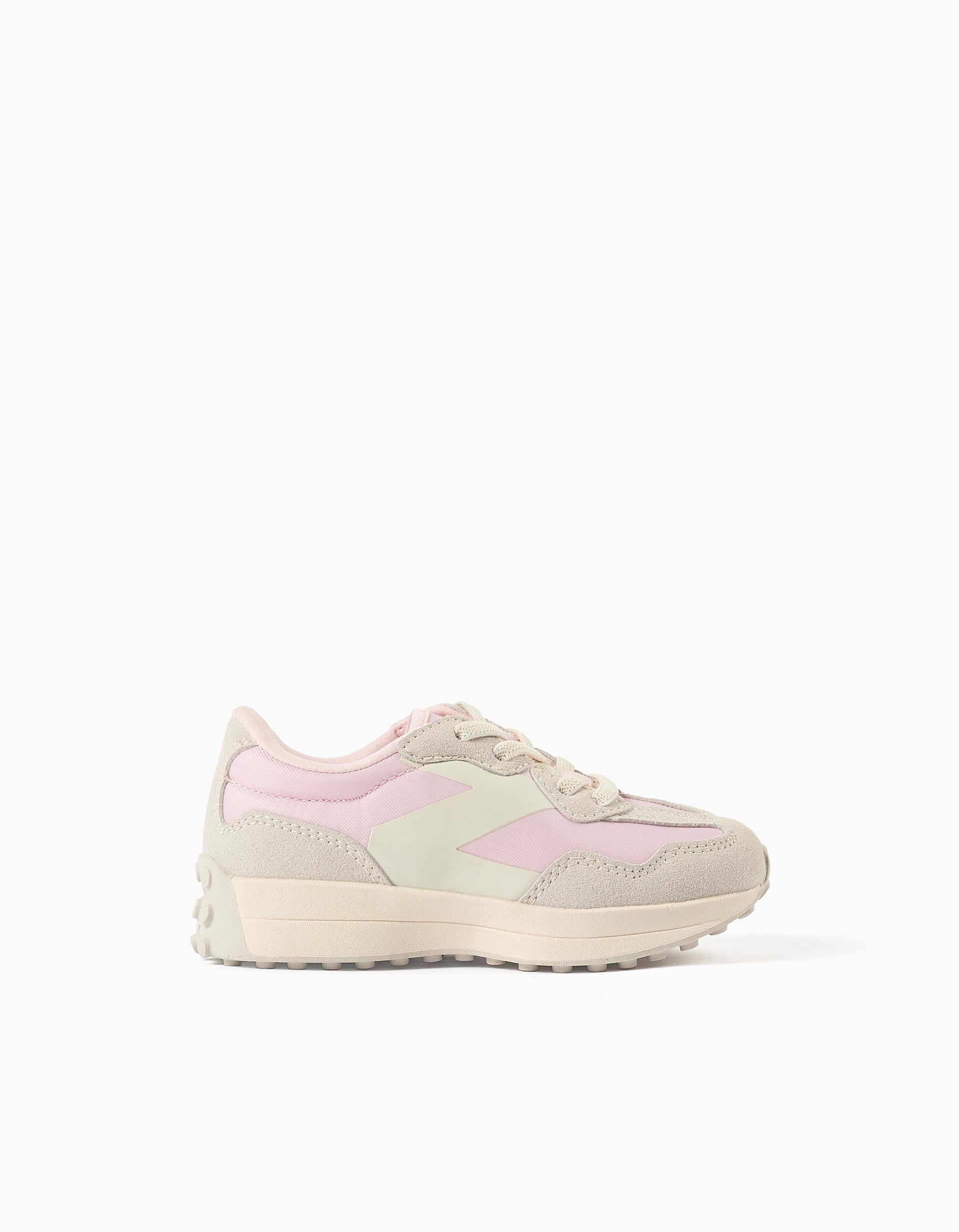 Sapatilhas com cordões Superlight Runner para bebé menina, rosa/bege