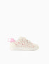 Trainers with floral motif for baby girls, white/pink