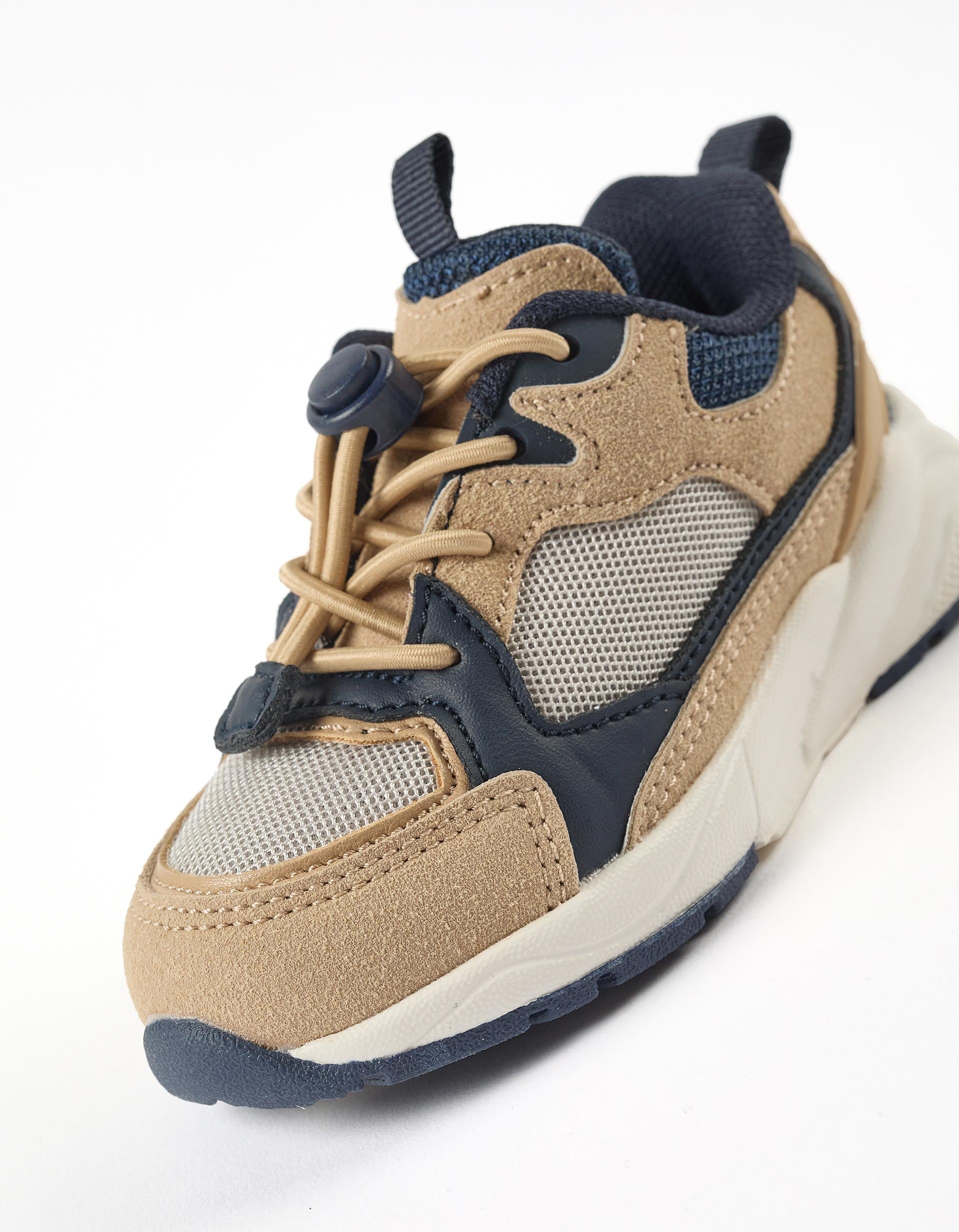 Zapatillas con cordones Superlight Runner para bebé niño, beige/azul