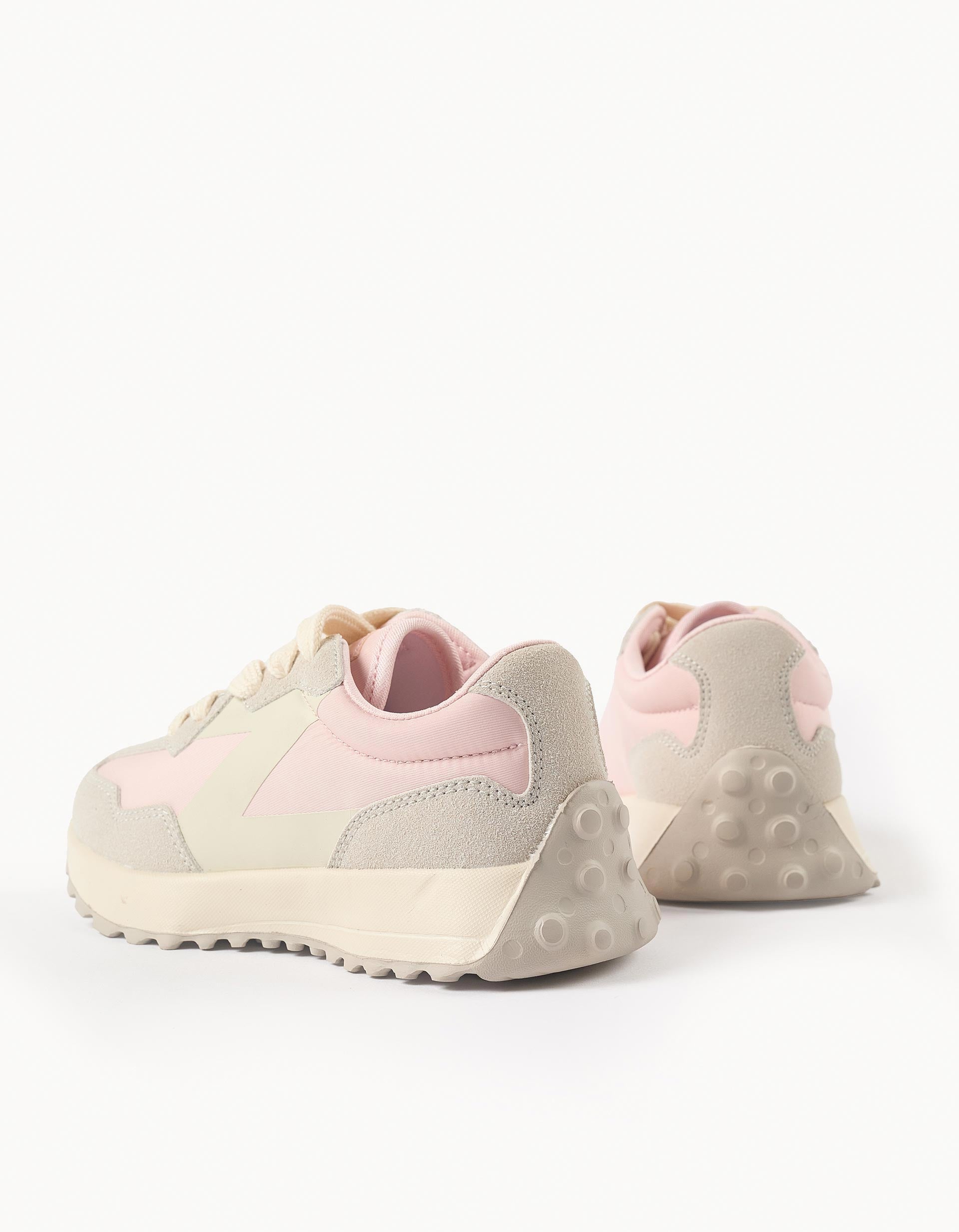 Zapatillas deportivas con cordones Superlight Runner para niña, rosa/beige