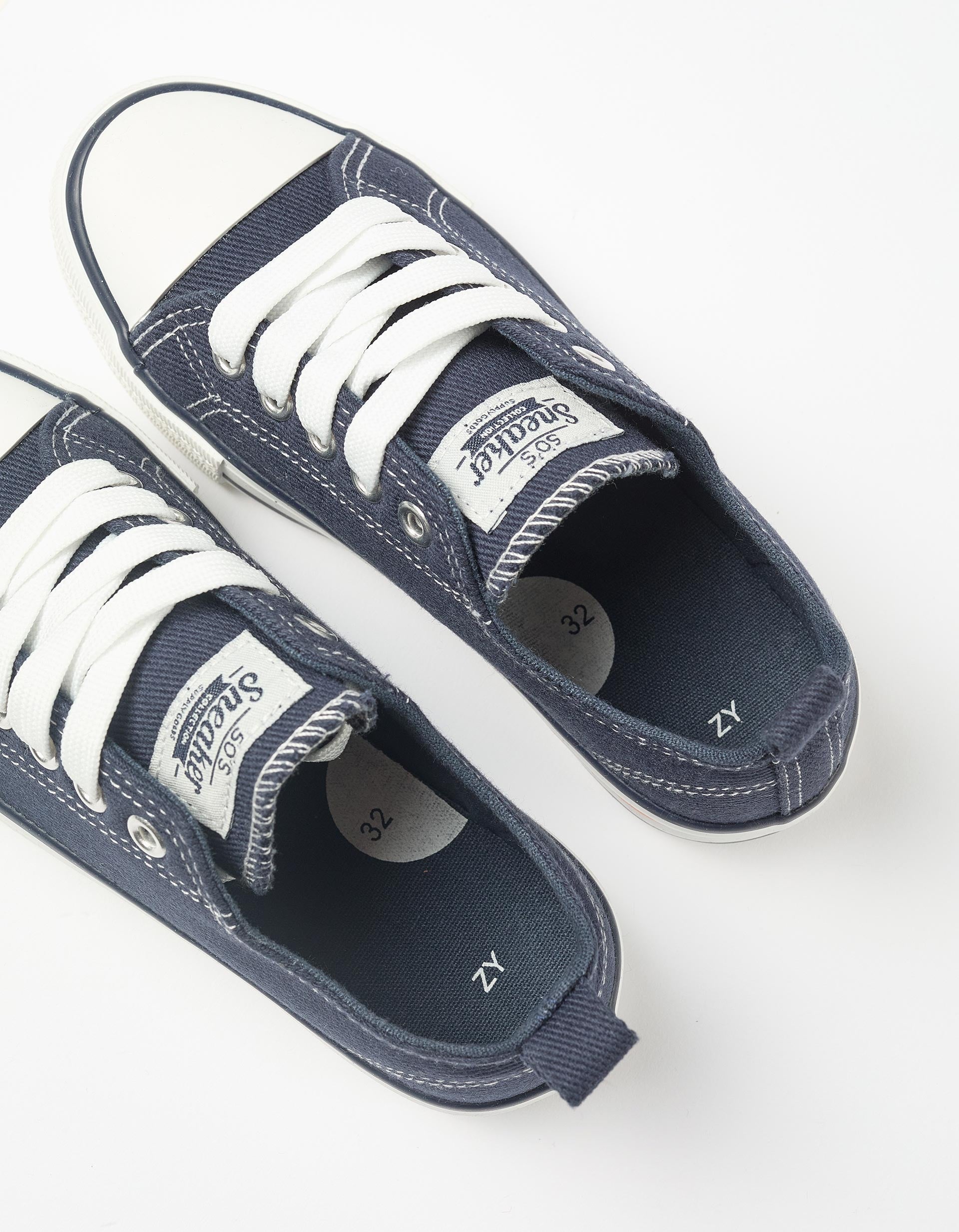 Zapatillas deportivas vaqueras de lona para niño, azul oscuro