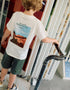 T-shirt en coton avec imprimés Lanzarote pour garçon, beige clair