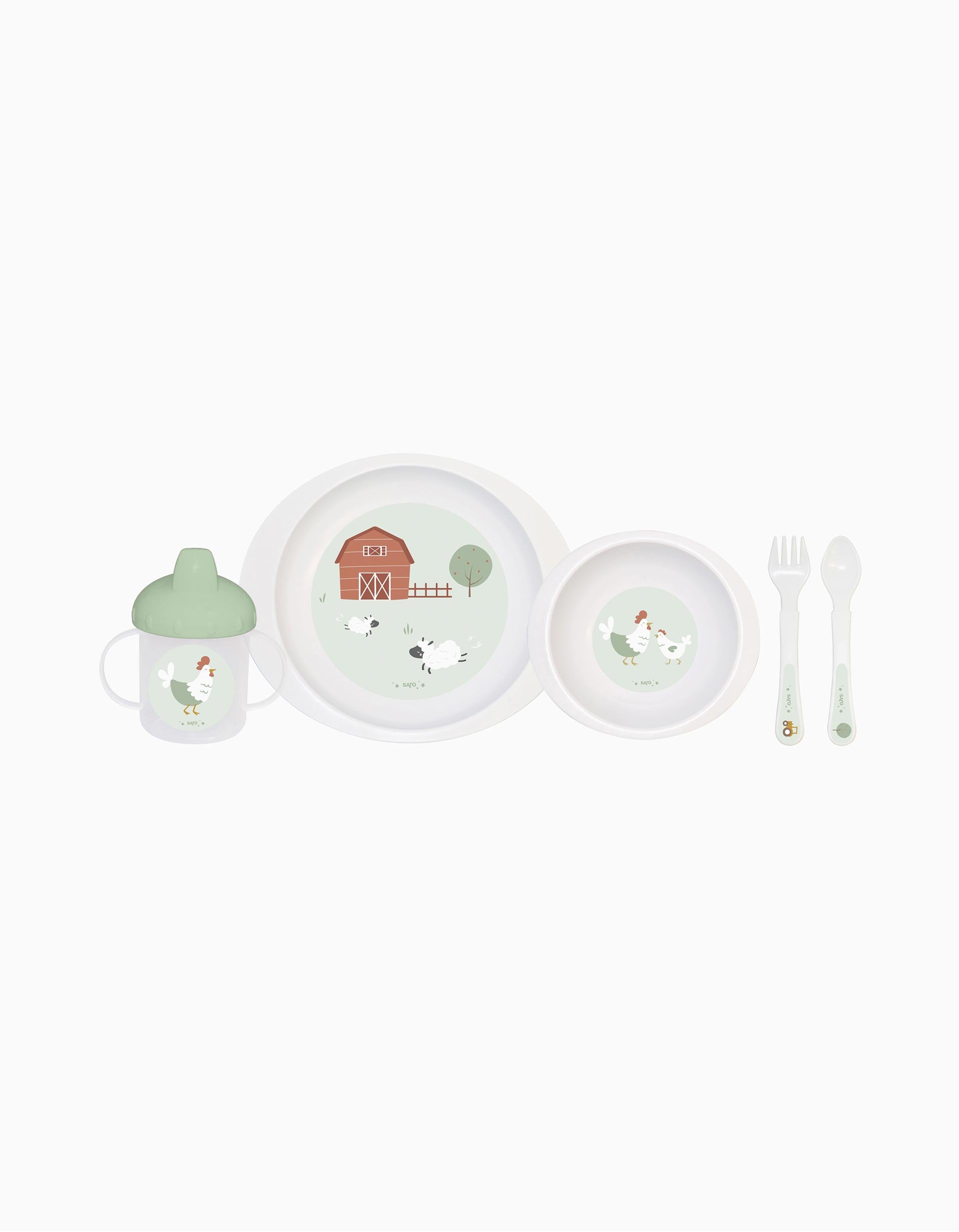 5 pcs Meal Set Saro Funny Farm 6M+