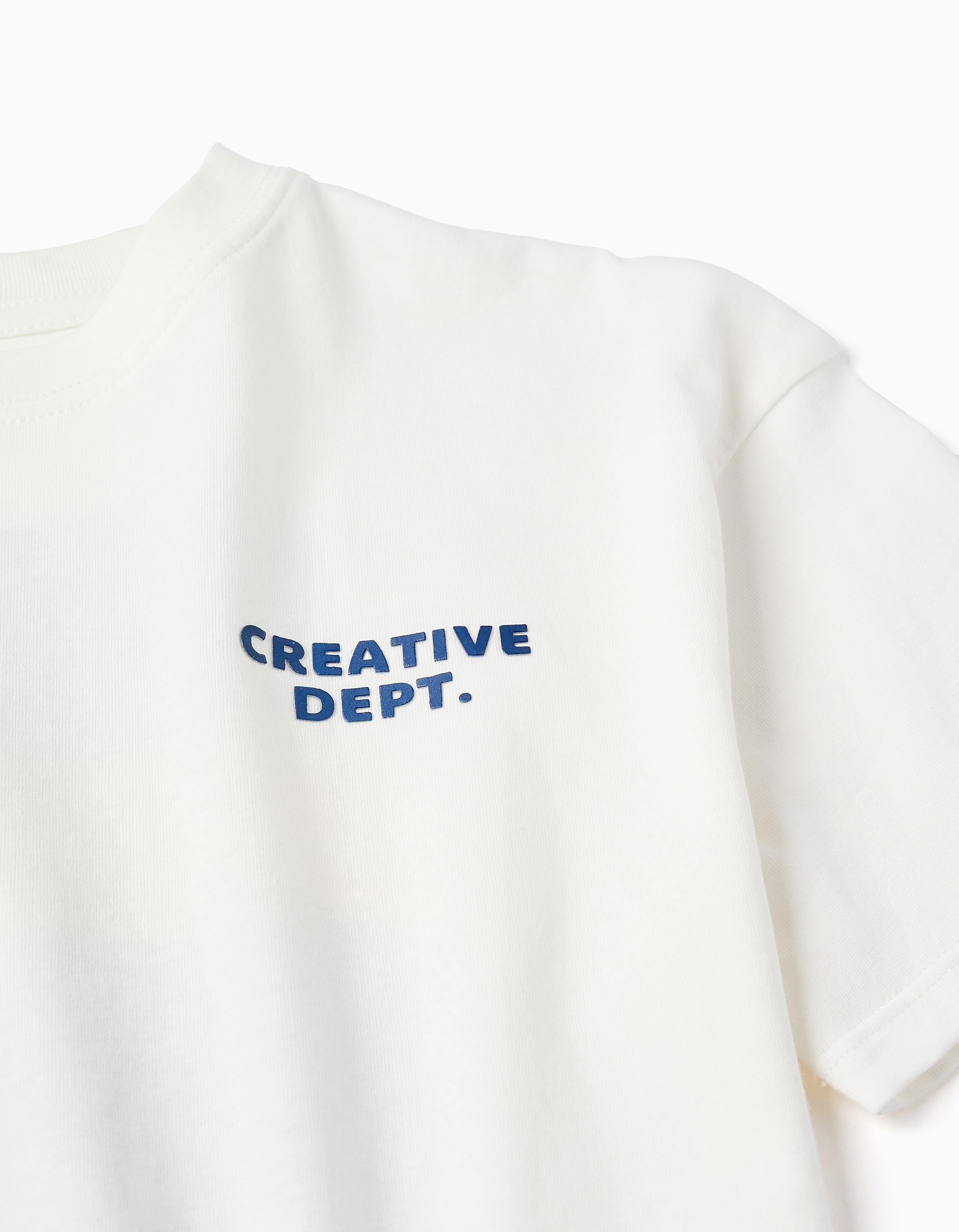 Camiseta de algodón con estampados Creativity para niño, blanco
