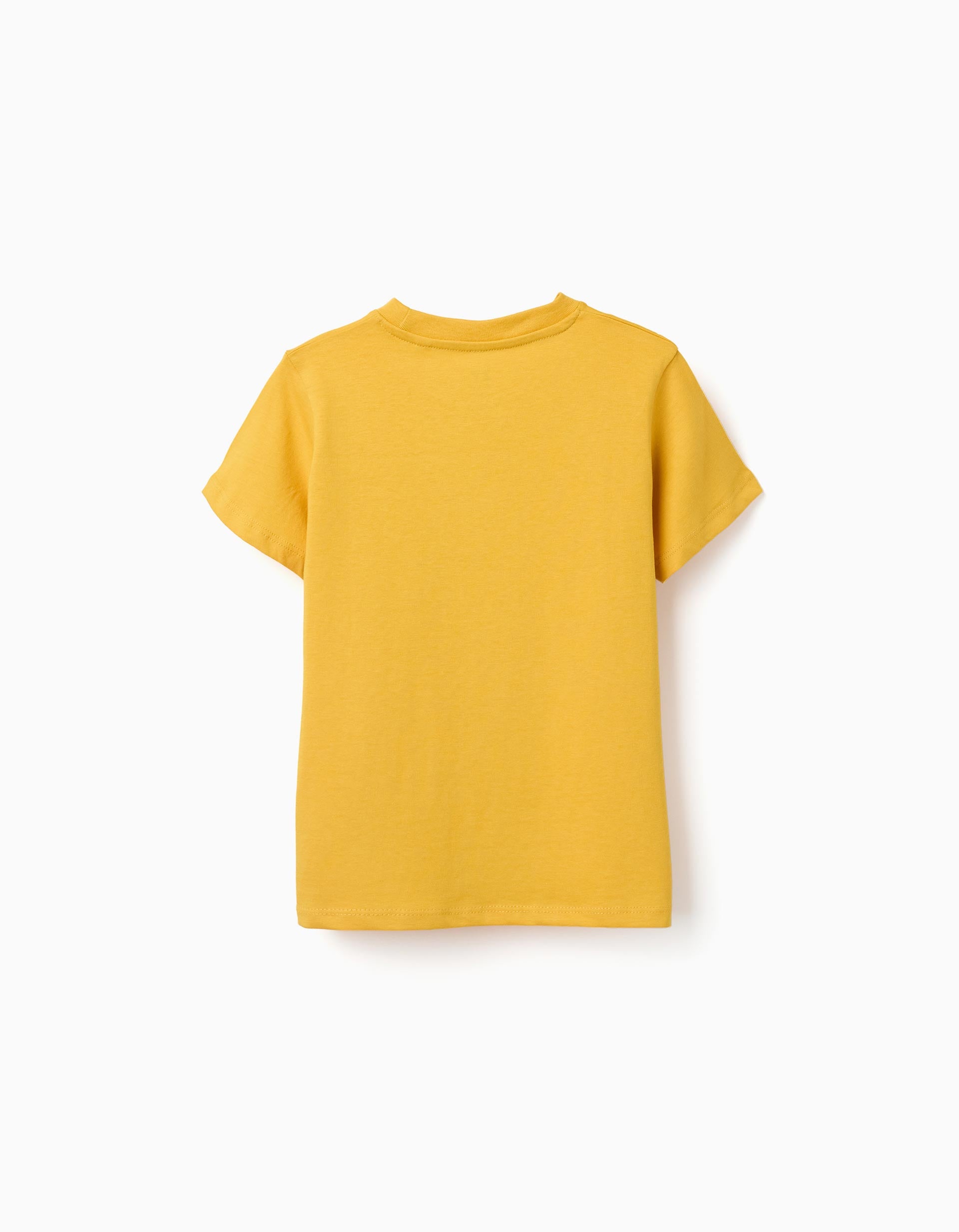 T-shirt en coton avec imprimé Creativity pour garçon, jaune moutarde