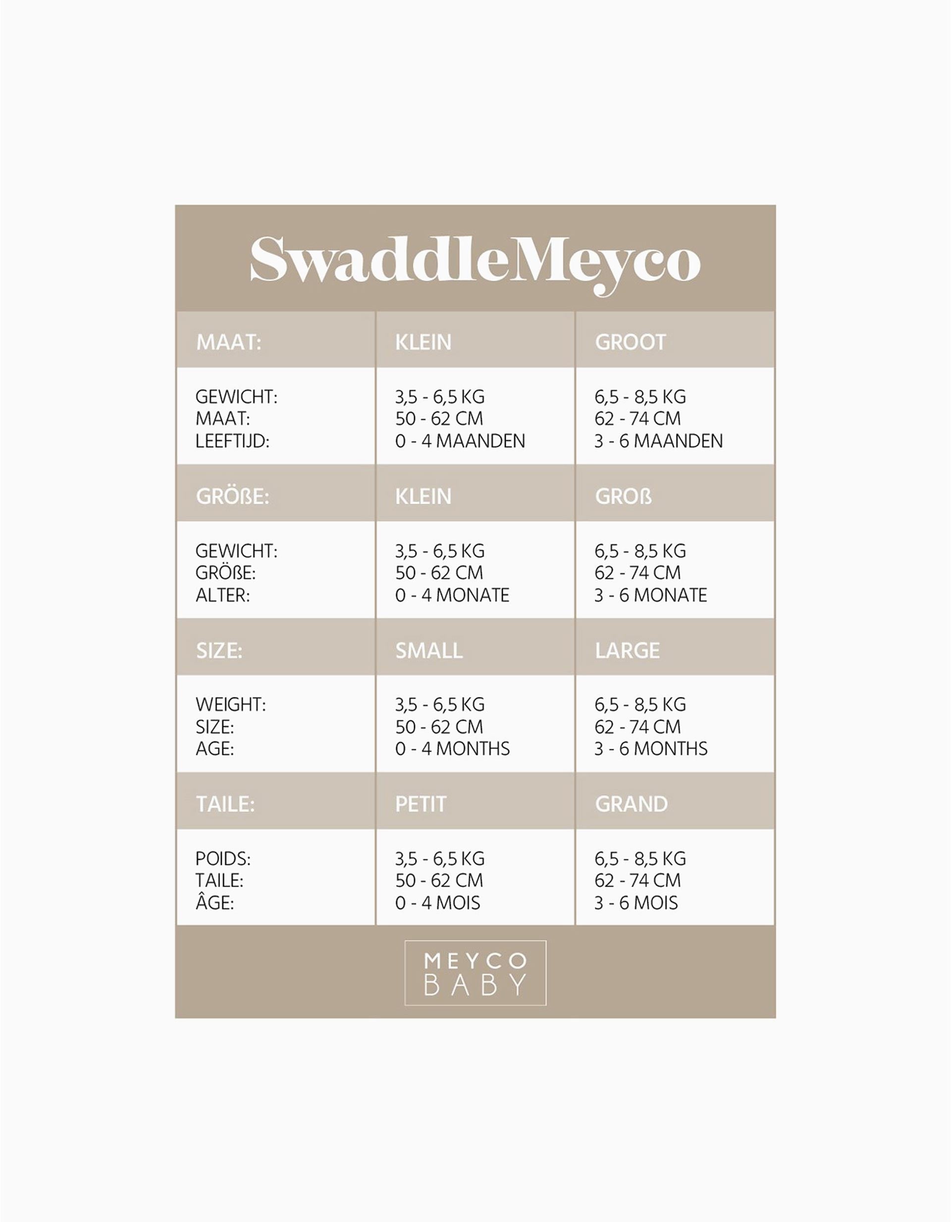 Manta Swaddle Meyco TOG 1.0 0-3M Branches Sand