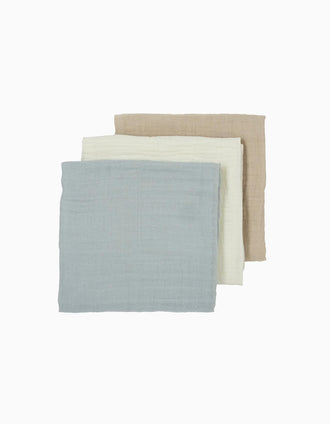 Pack 3 Muselinas Meyco 70x70 cm, Gris/Sand