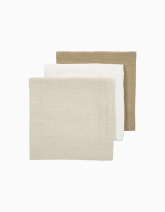 Pack 3 Muselinas Meyco 70x70 cm, Sand/Taupe
