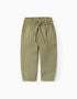 Cotton bambula baggy trousers for baby boys, dark green