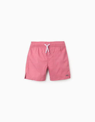 Bañador con cordón y bolsillo para niño, rosa oscuro