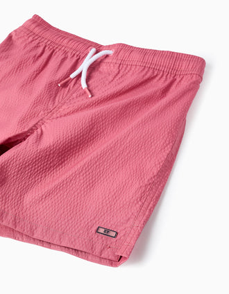 Bañador con cordón y bolsillo para niño, rosa oscuro