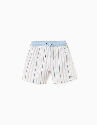 Bañador con rayas étnicas y cordón B&S para niño, multicolor