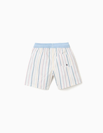 Bañador con rayas étnicas y cordón B&S para niño, multicolor