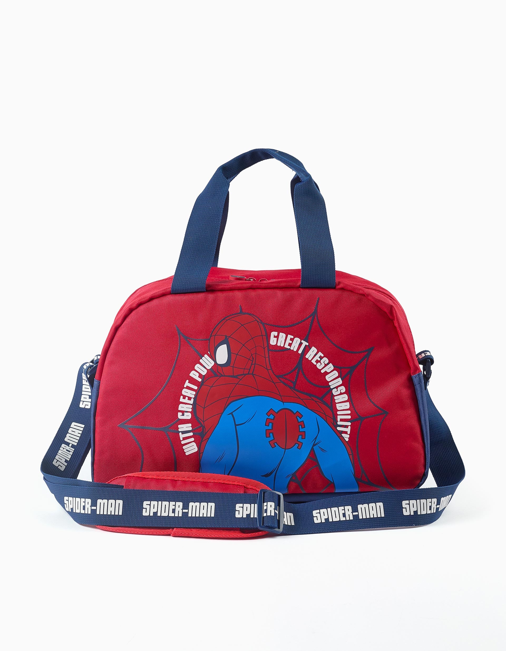 Sports bag with Spider-Man print for boys, red/blue
